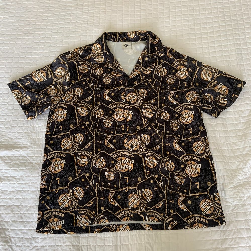 DAILY PAPER SHORT SLEEVE BUTTON DOWN WITH REVERE COLLAR